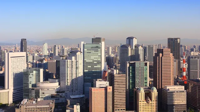 Osaka centre and bay