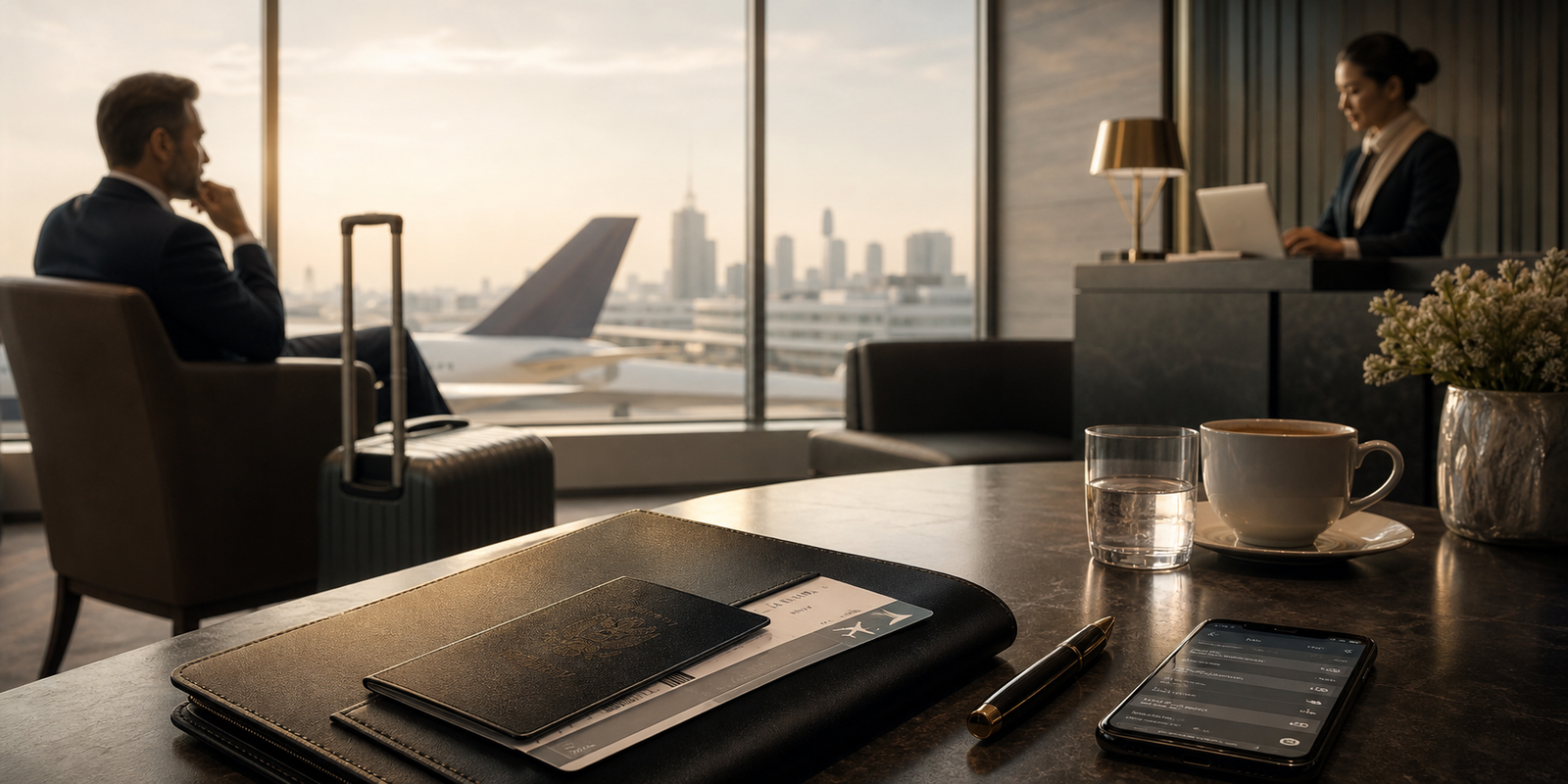 Corporate travel planning visual